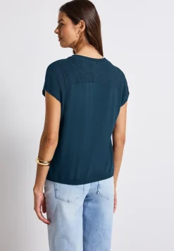 Gestructureerd gemengd shirt