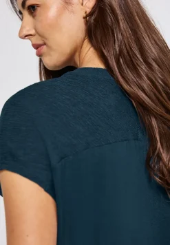 Gestructureerd gemengd shirt