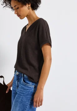 Gestructureerd gemengd shirt