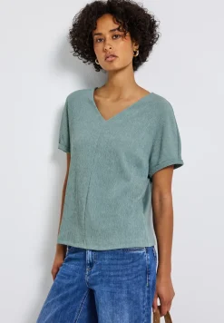 Gestructureerd gemengd shirt