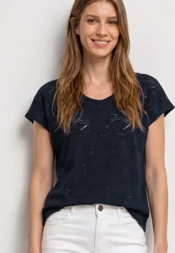 Gestructureerd gemengd shirt