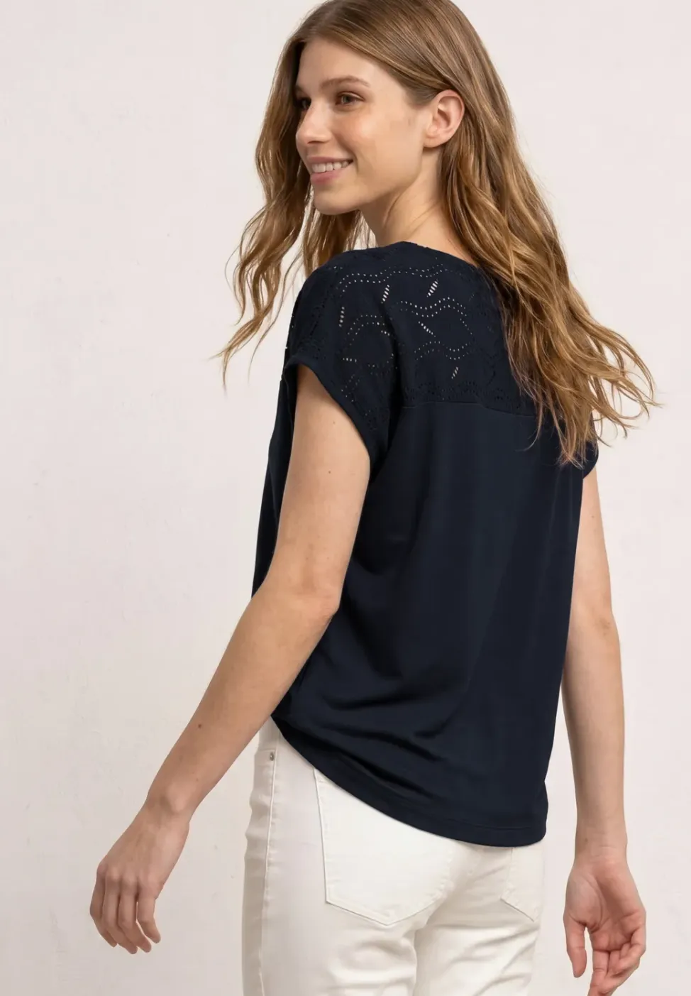 Gestructureerd gemengd shirt