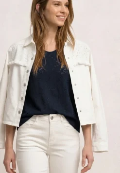 Gestructureerd gemengd shirt