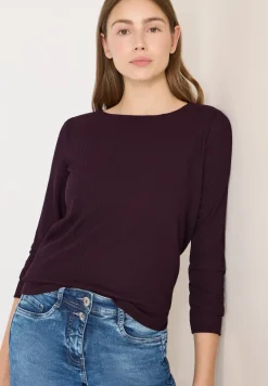 Getextureerd shirt met lange mouwen