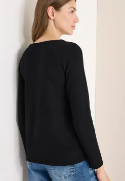 Getextureerd shirt met lange mouwen