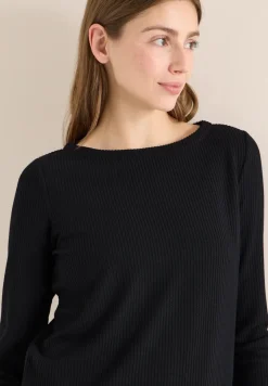 Getextureerd shirt met lange mouwen