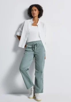 Gewassen look corduroy broek