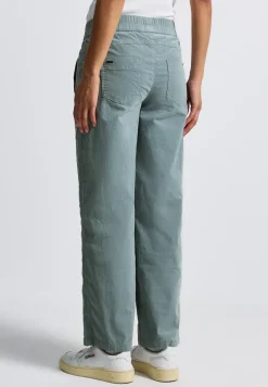 Gewassen look corduroy broek