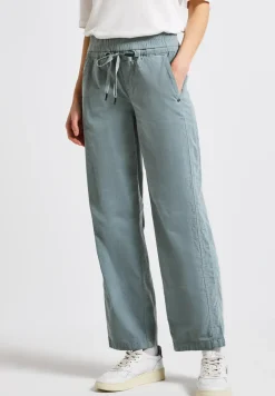 Gewassen look corduroy broek