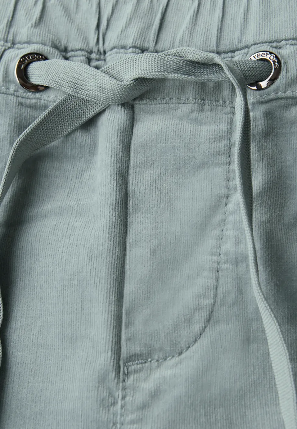 Gewassen look corduroy broek