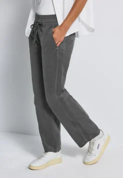 Gewassen look corduroy broek