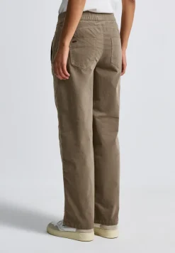 Gewassen look corduroy broek