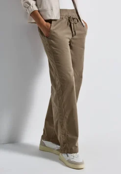 Gewassen look corduroy broek