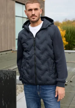 Gewatteerd jack met sweatmouwen