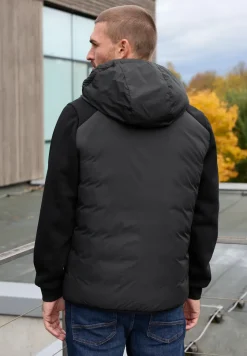 Gewatteerd jack met sweatmouwen