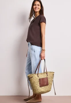 Geweven mand-look tas