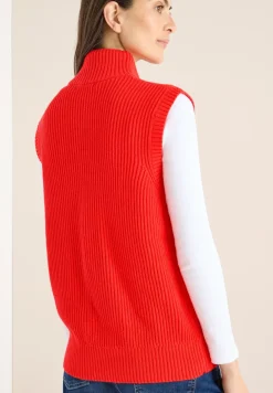 Gilet met structuur en ritssluiting