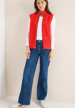 Gilet met structuur en ritssluiting