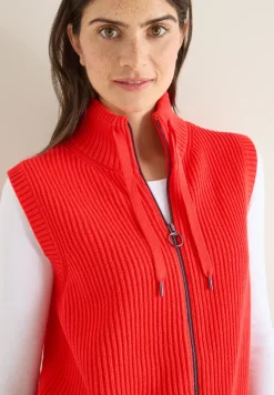 Gilet met structuur en ritssluiting