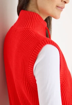 Gilet met structuur en ritssluiting