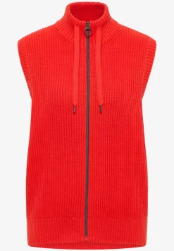 Gilet met structuur en ritssluiting