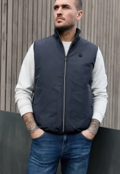 Gilet in structuurmix