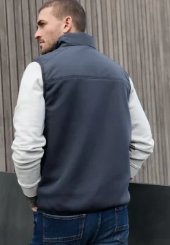 Gilet in structuurmix