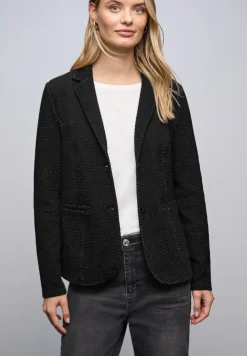 Glinsterende jacquard blazer