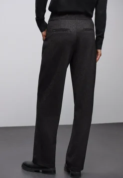 Glinsterende straight legs broek