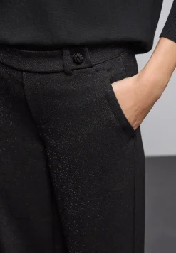 Glinsterende straight legs broek