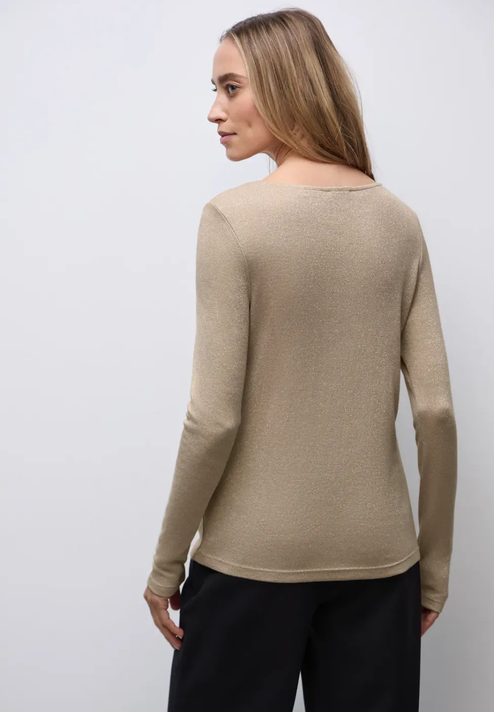 Glitterend shirt met lange mouwen