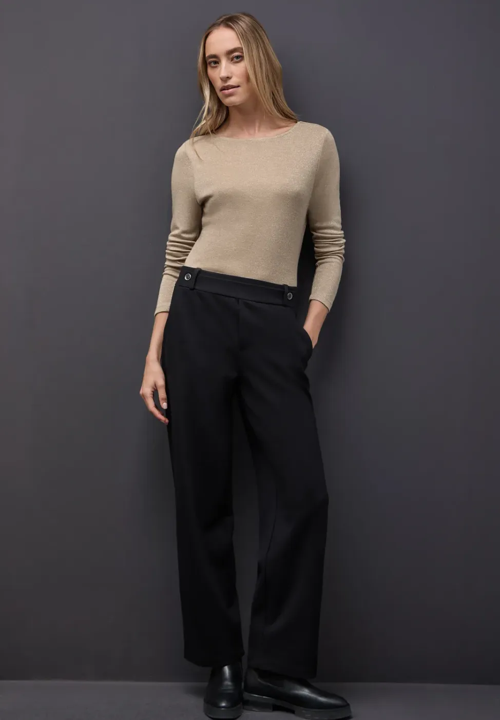 Glitterend shirt met lange mouwen