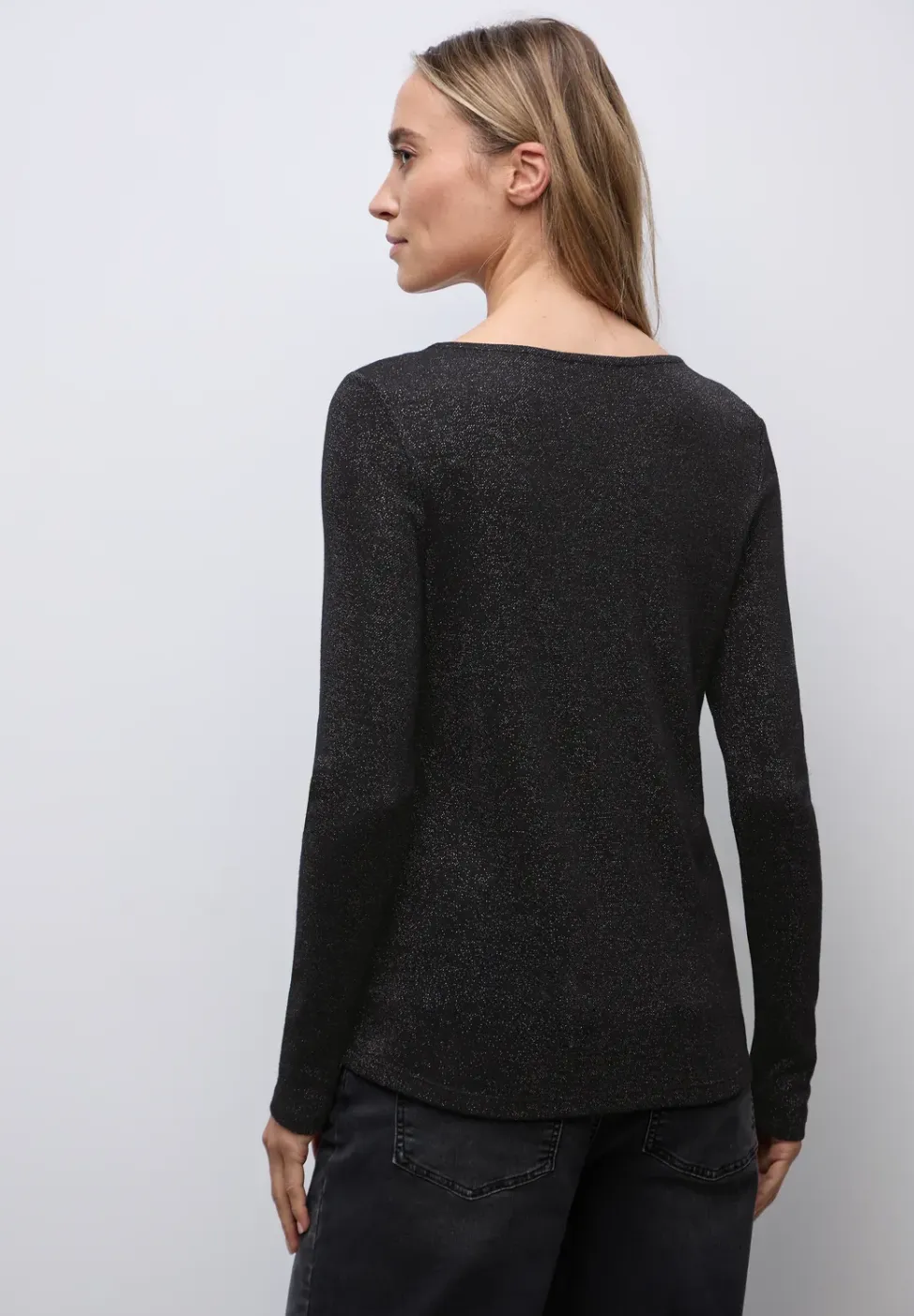 Glitterend shirt met lange mouwen