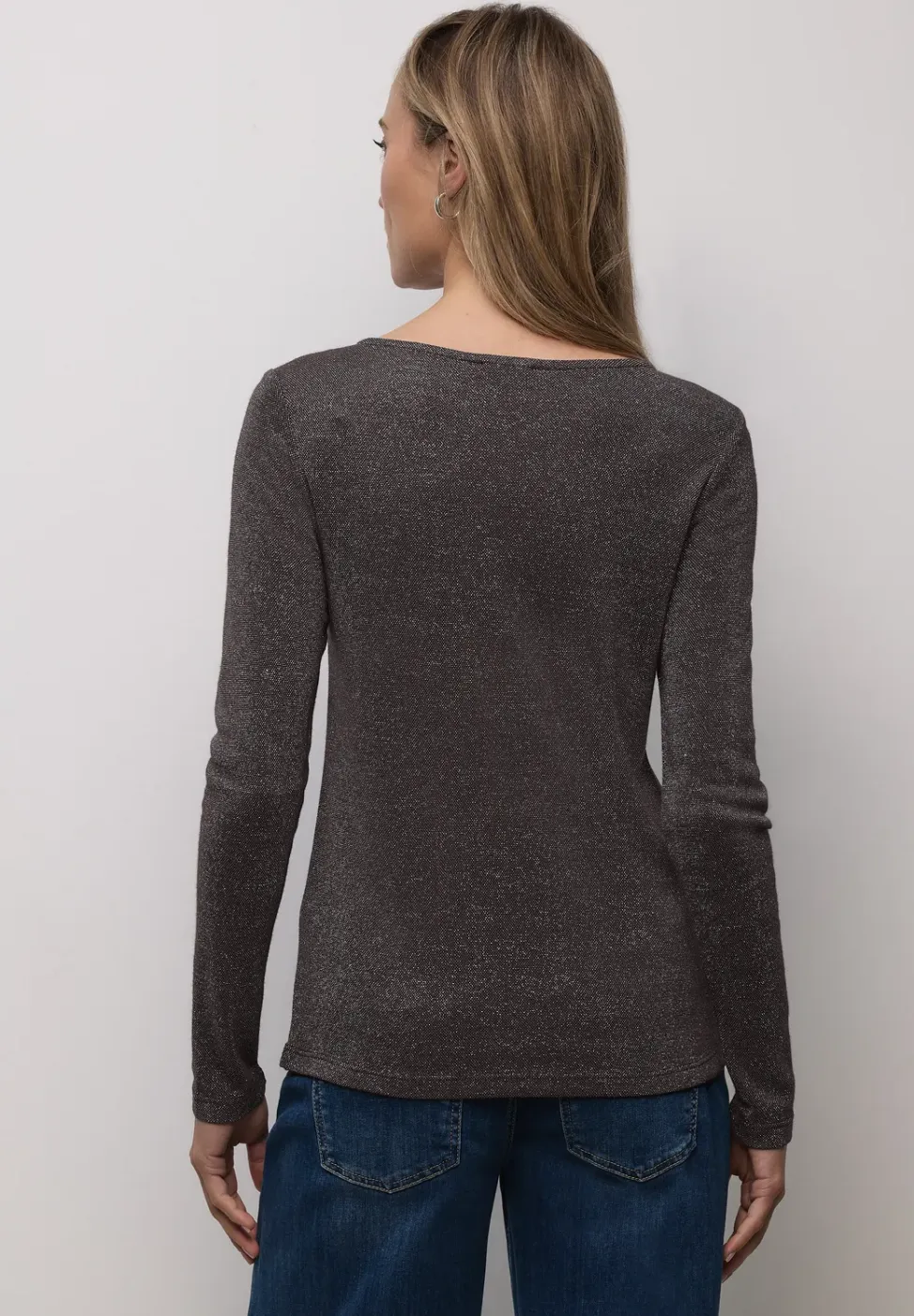 Glitterend shirt met lange mouwen