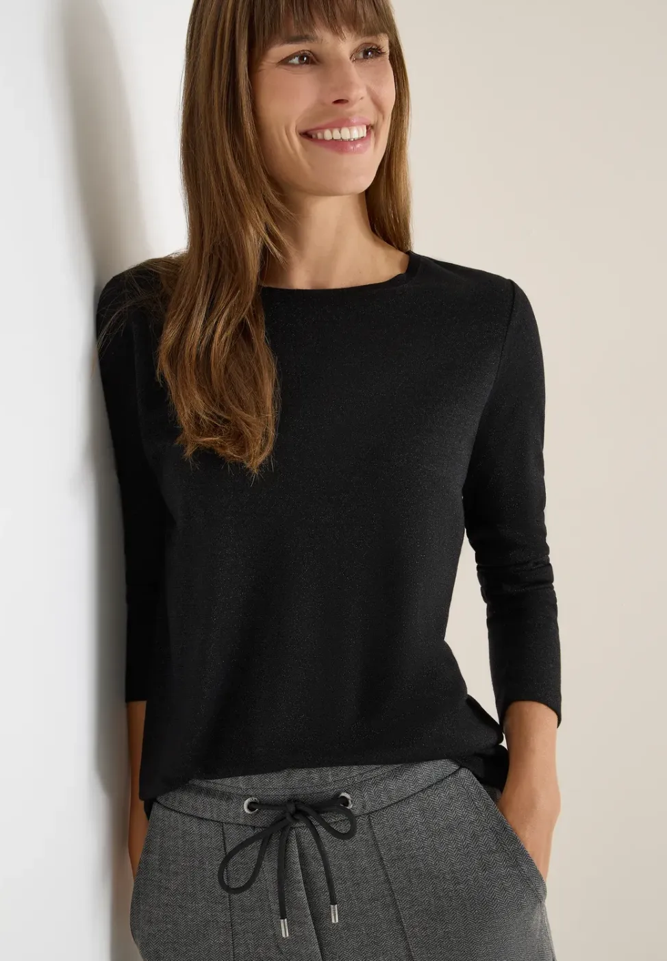 Glitterend shirt van jersey