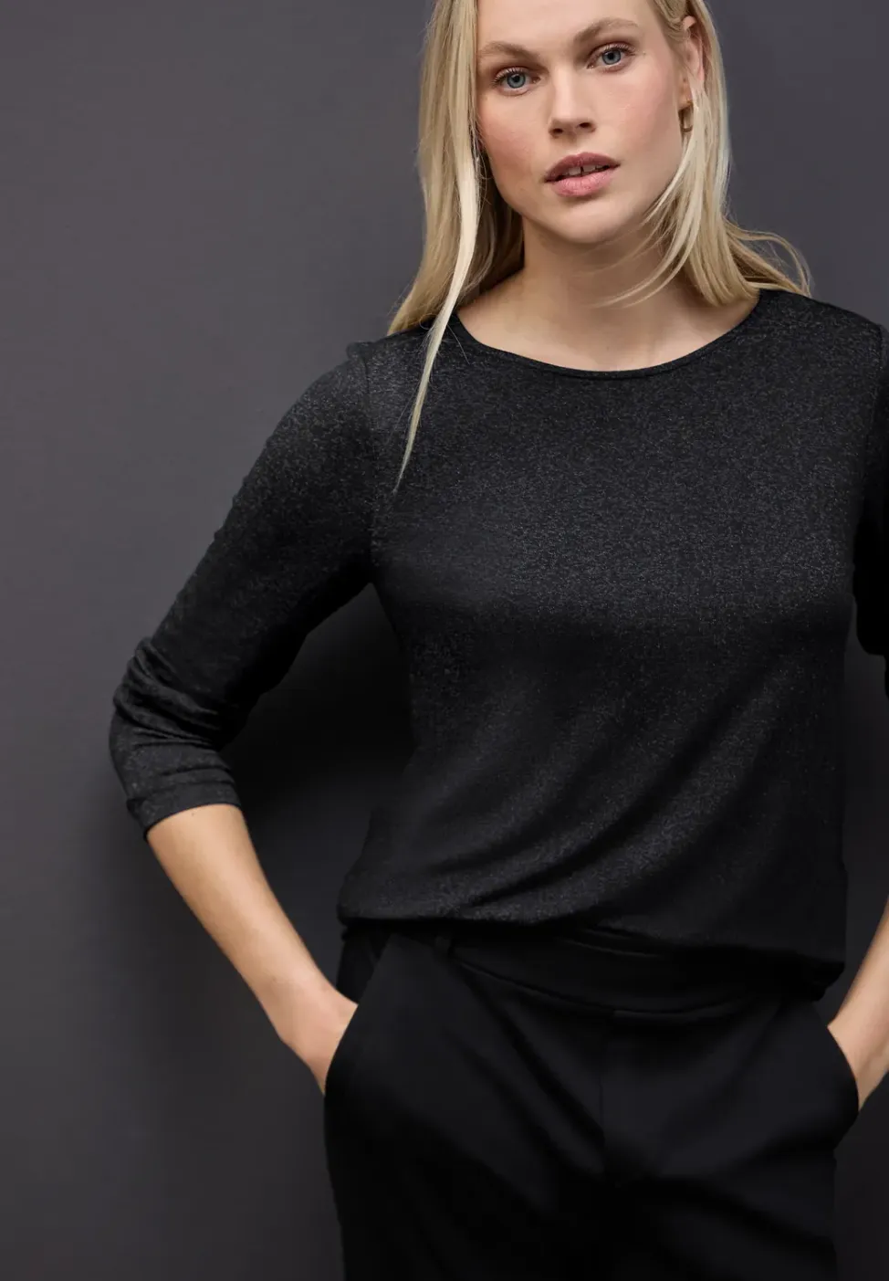 Glitter gebreid shirt