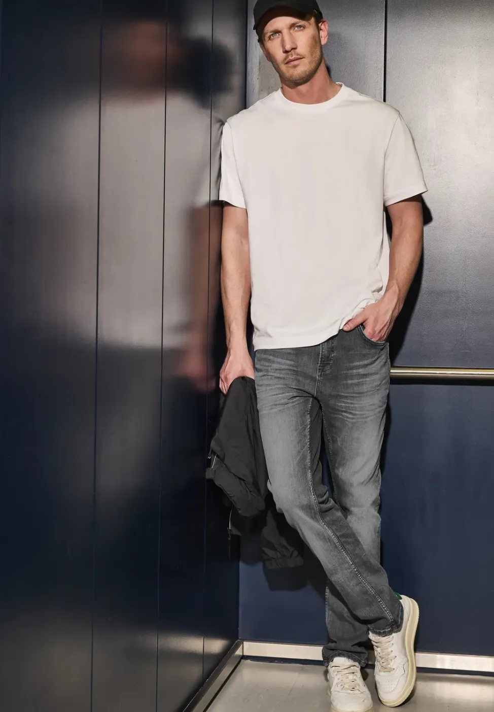 Grijze regular fit jeans