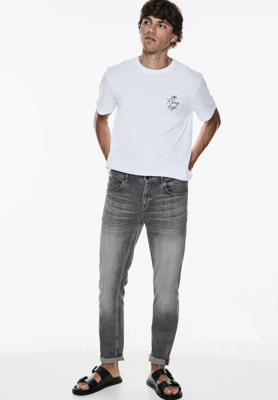 Grijze regular fit jeans