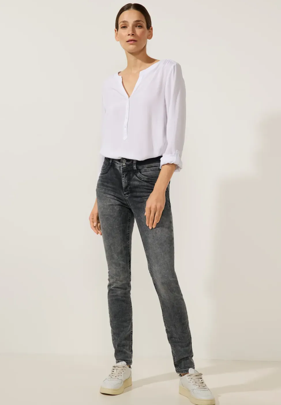 Grijze slim fit jeans