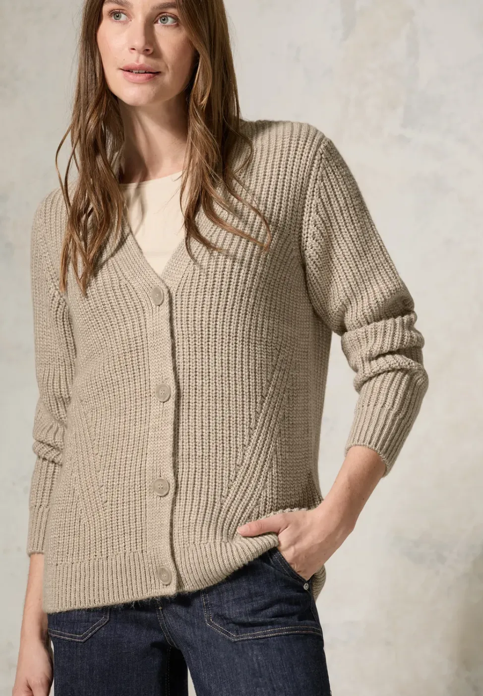 Grof gebreid vest