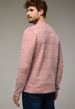 Henley shirt in een gemêleerde look
