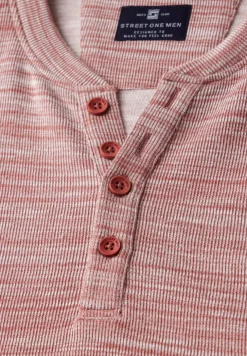 Henley shirt in een gemêleerde look