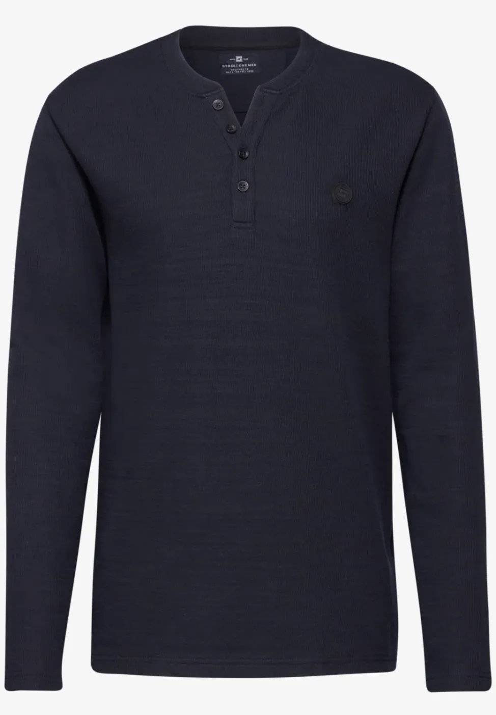 Henley shirt in een gemêleerde look