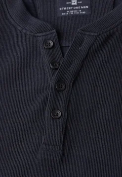 Henley shirt in een gemêleerde look