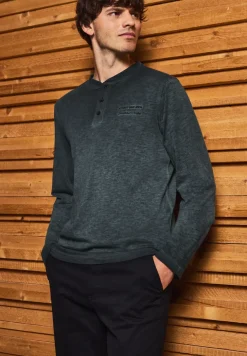 Henley shirt met lange mouwen