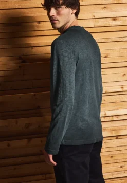 Henley shirt met lange mouwen