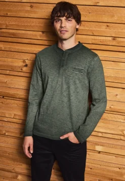 Henley shirt met lange mouwen