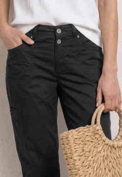 High Waist Broek met Langspijpen