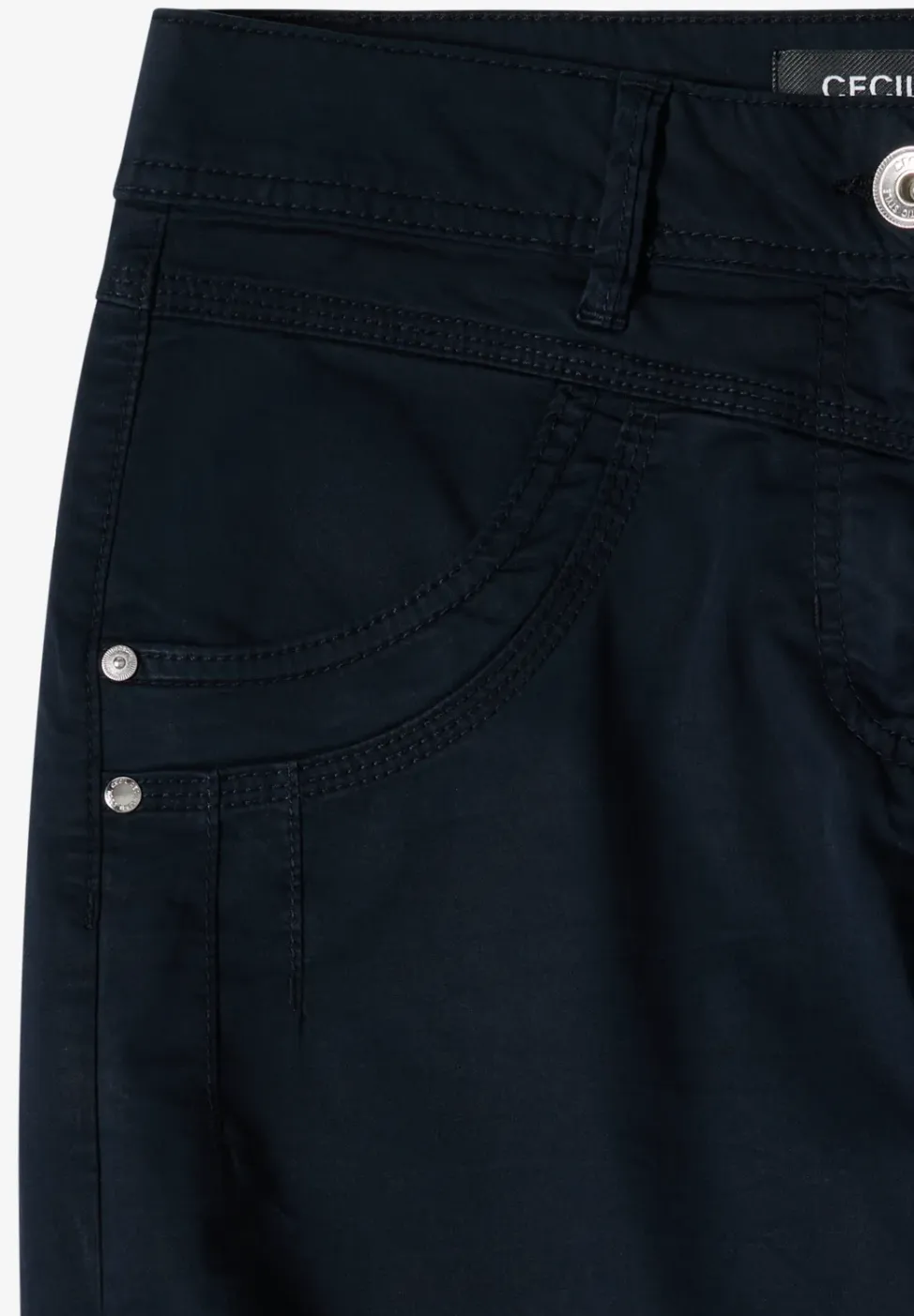 High Waist broek met uitlopende pijpen in Loose Fit
