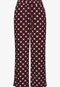 High Waist broek met Wide Legs en print
